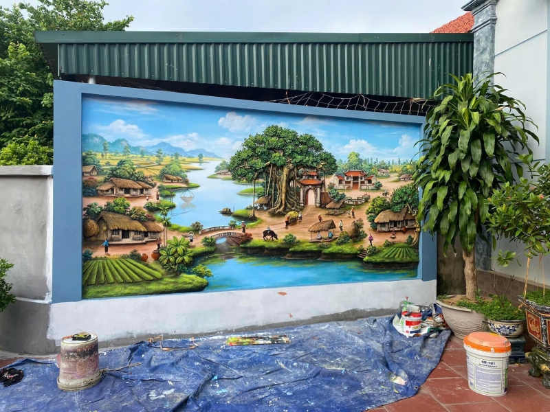 Tranh đắp đồng quê (9)