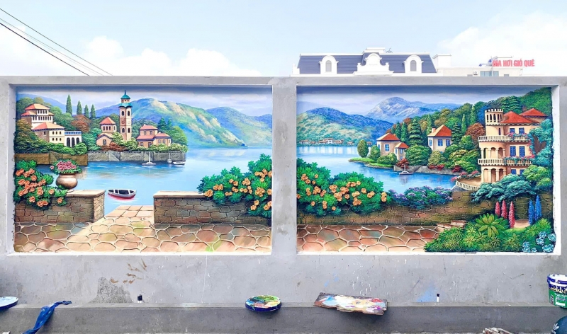 Tranh đắp phong cảnh châu âu