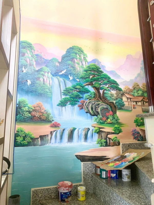 Tranh vẽ cầu thang